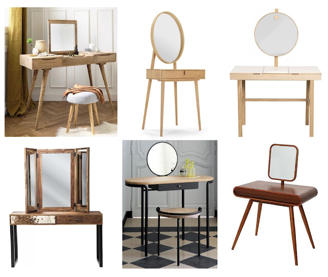 planche inspiration coiffeuses mobilier